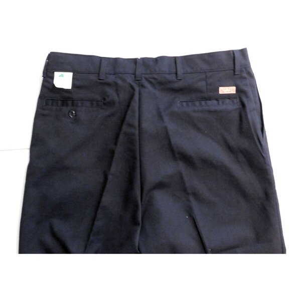 Red Kap Pants Mens 38 Black Slacks Flat Front Unhemmed Casual Streetwear - Picture 7 of 10